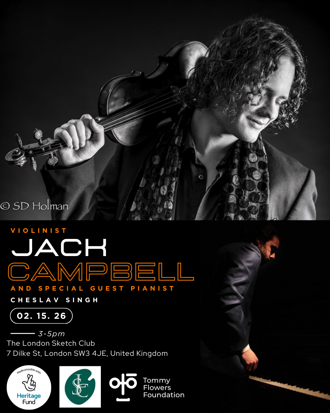 Jack Campbell, and special guest Cheslav Singh, in Concert at The London Sketch Club