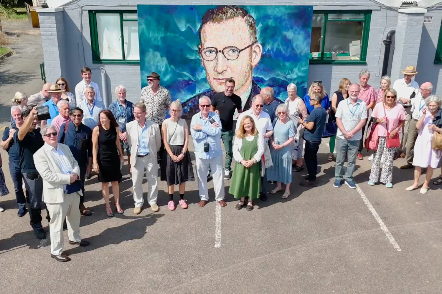 Unveiling the Tommy Flowers mural at The National Museum of Computing